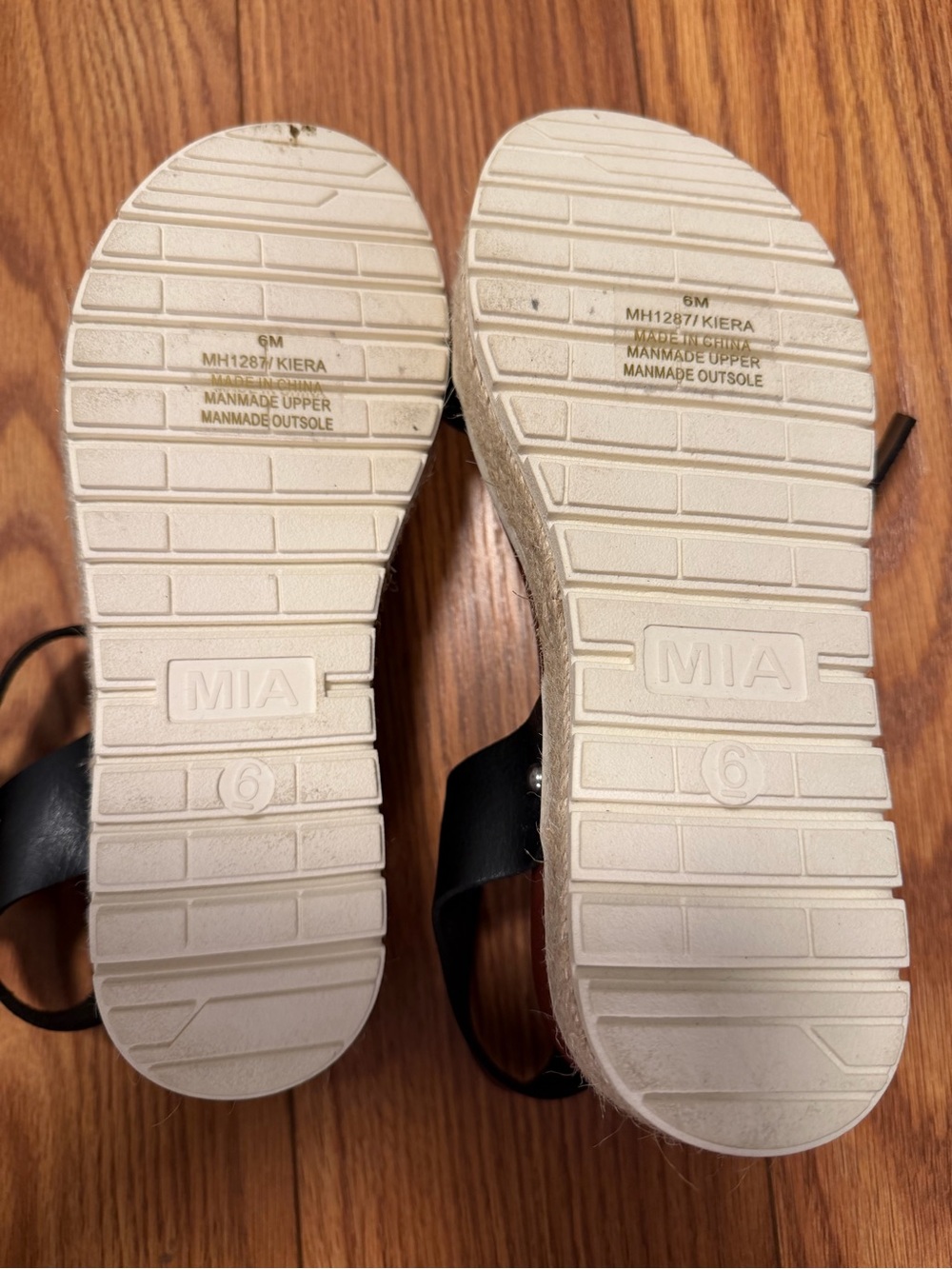 MIA Black and Brown Platform Ankle-Strap Sandals - Picture 3 of 5